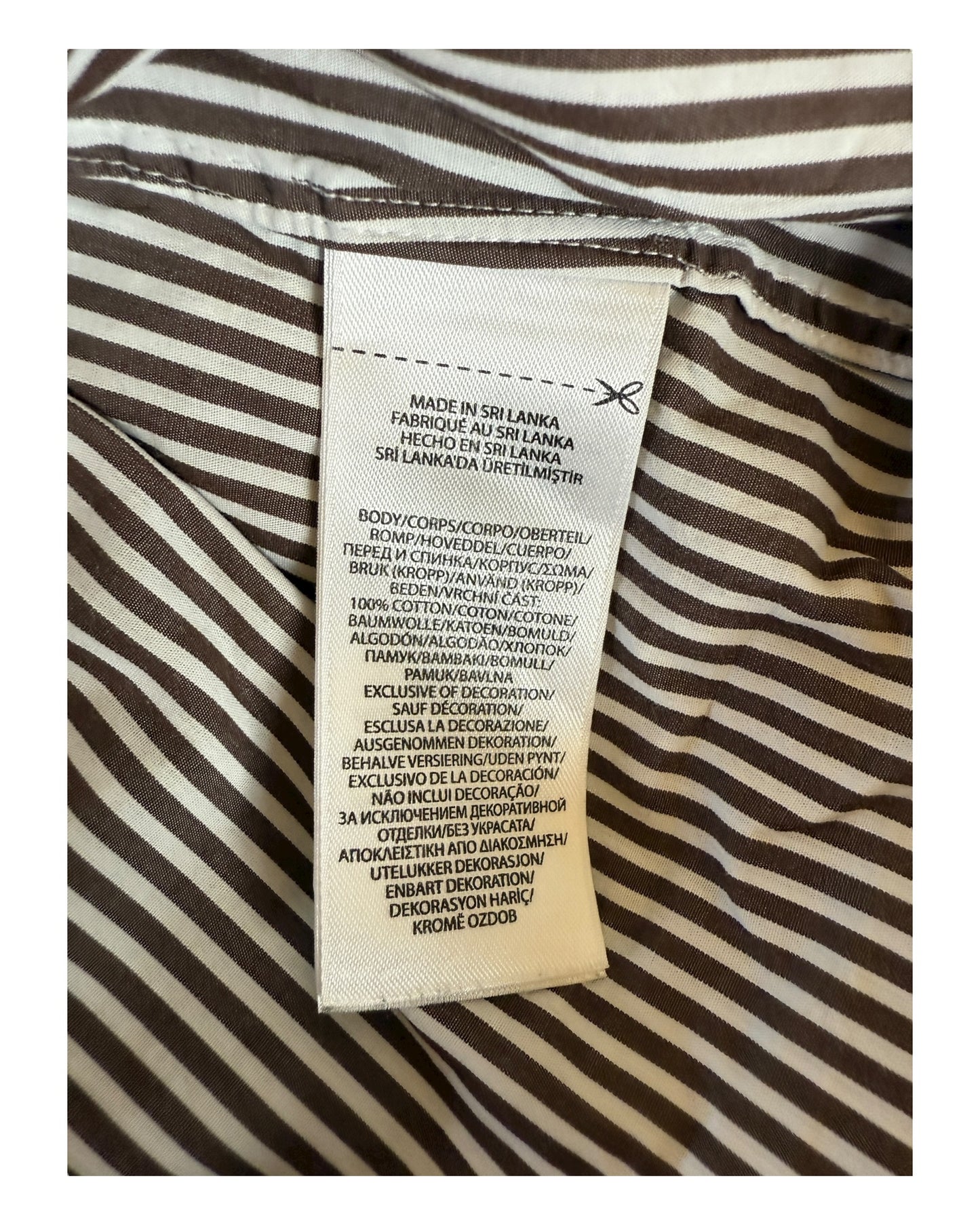 Polo Ralph Lauren Hemd braun weiß gestreift Größe M