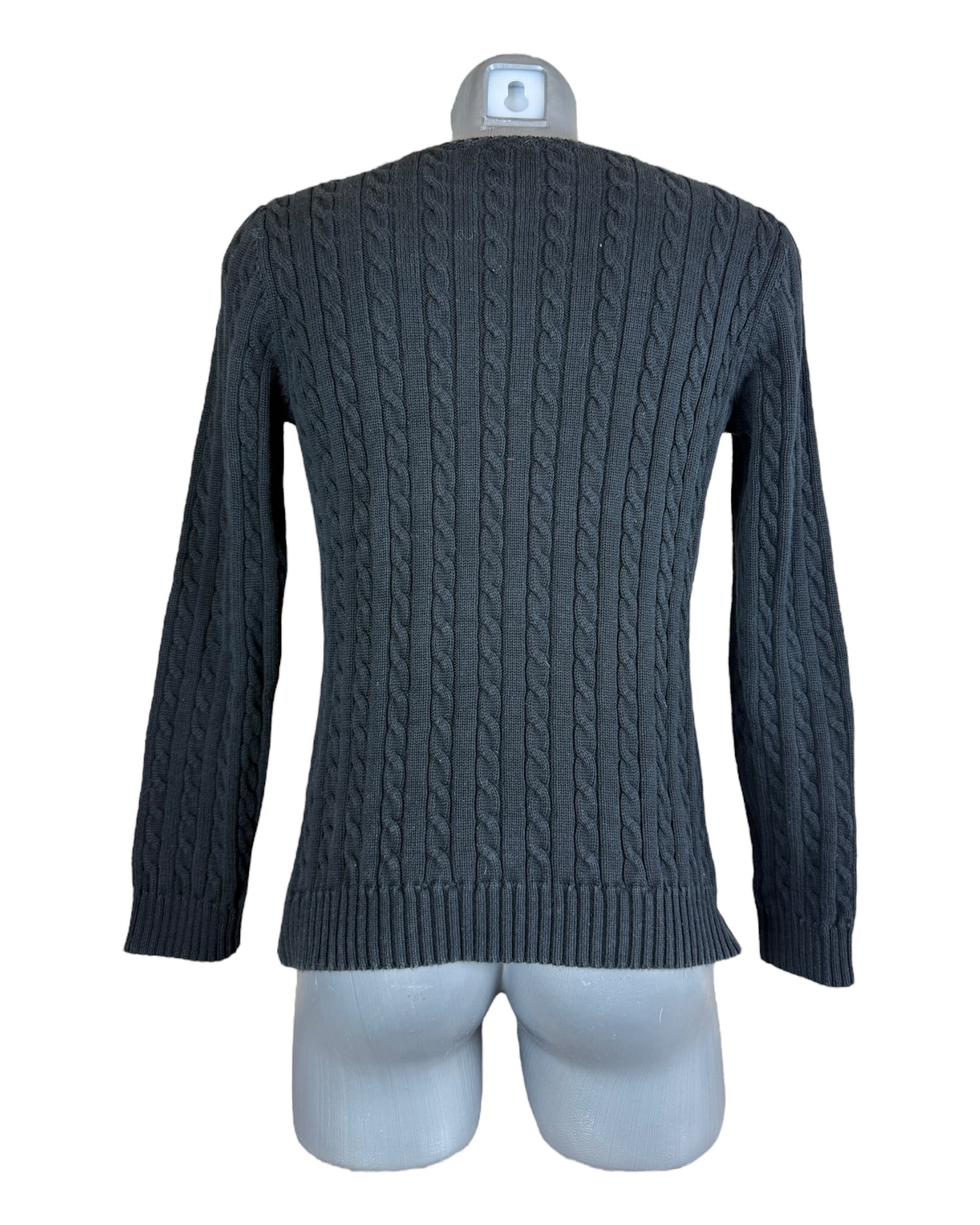 Polo Ralph Lauren Zopfmuster Pullover schwarz Größe M