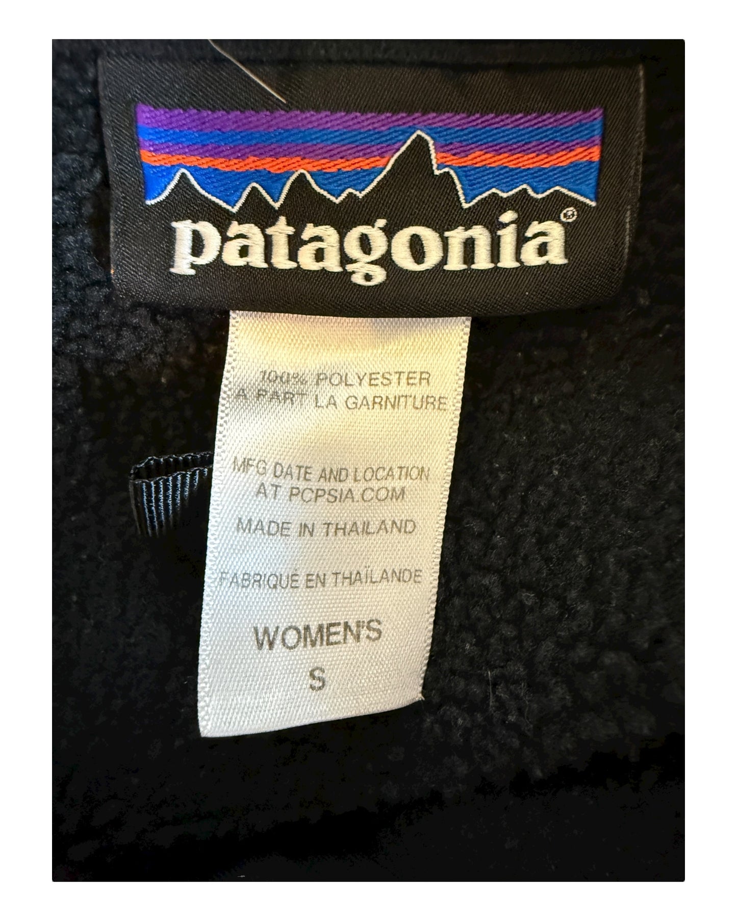 Patagonia Fleece Half Zip Pullover schwarz Größe S