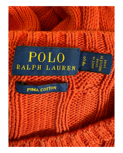 Polo Ralph Lauren Zopfmuster Pullover rot Größe S