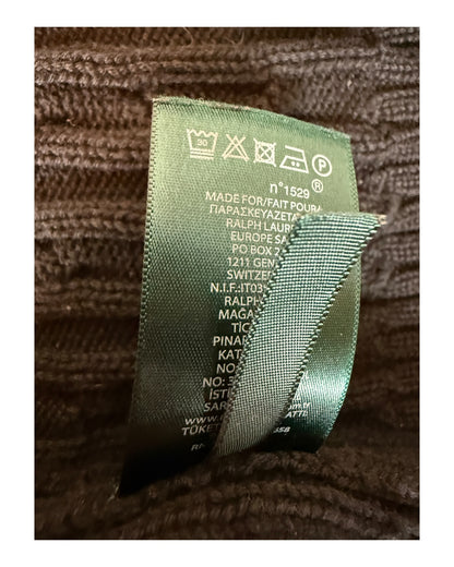 Polo Ralph Lauren Zopfmuster Pullover schwarz Größe S
