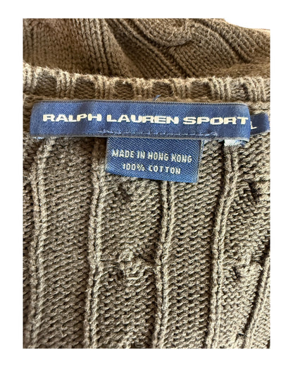 Polo Ralph Lauren Zopfmuster Pullover braun Größe L