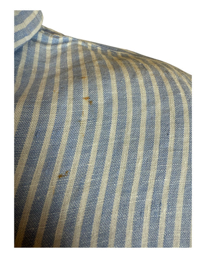 Polo Ralph Lauren Leinenhemd blau weiß gestreift Größe M