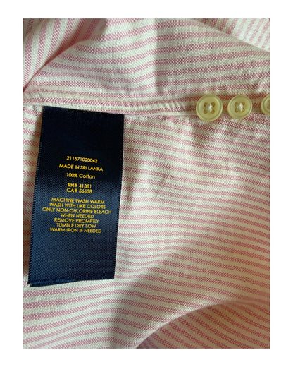 Polo Ralph Lauren Oxford Bluse rosa weiß gestreift Größe M