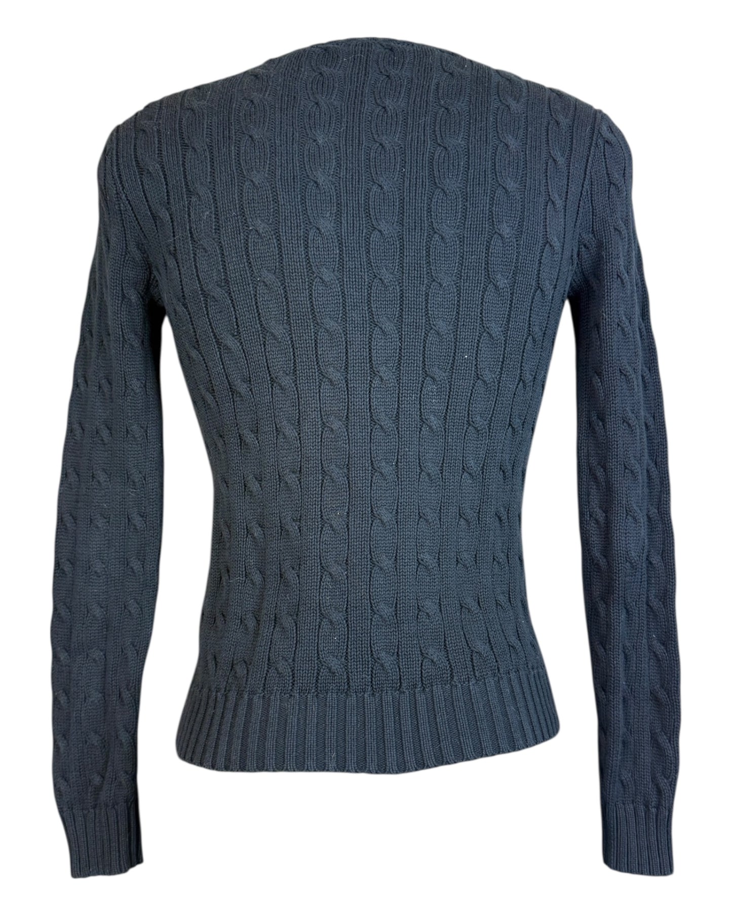 Polo Ralph Lauren Zopfmuster Pullover schwarz Größe M