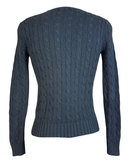 Polo Ralph Lauren Zopfmuster Pullover schwarz Größe M