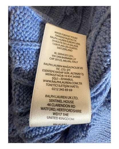 Polo Ralph Lauren Zopfmuster Pullover blau Größe L