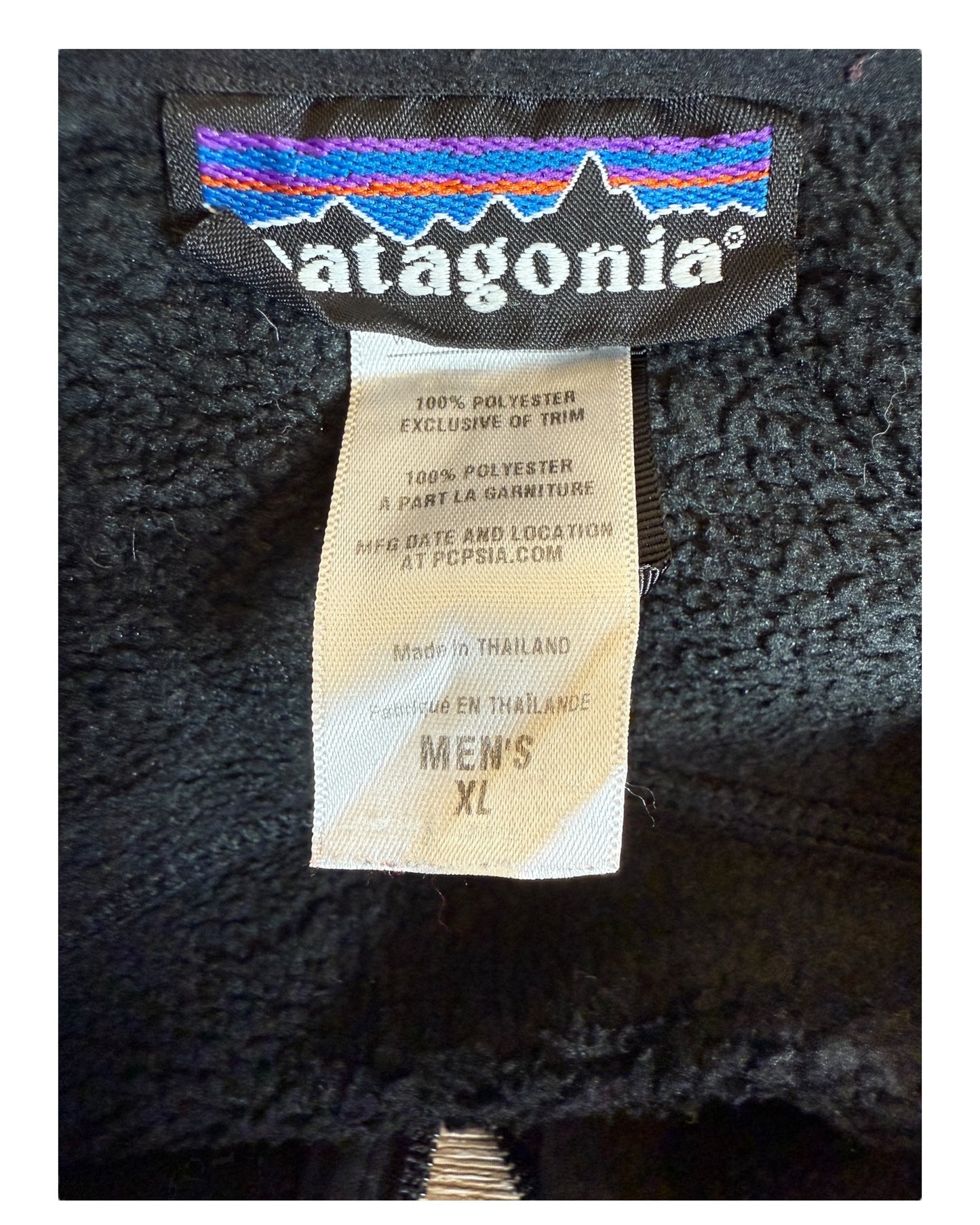 Patagonia Fleece Jacke Pullover schwarz Größe XL