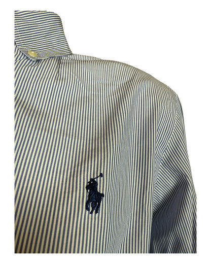 Polo Ralph Lauren Hemd blau weiß gestreift Größe M