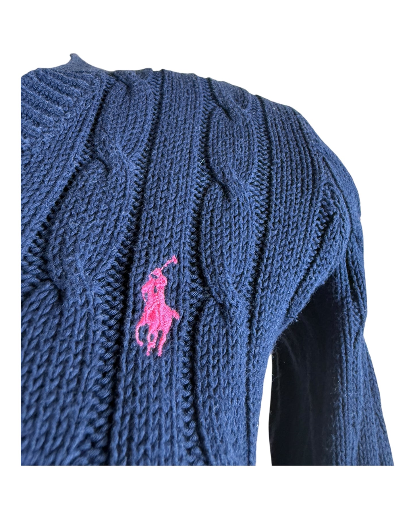 Polo Ralph Lauren Zopfmuster Pullover marineblau Größe S