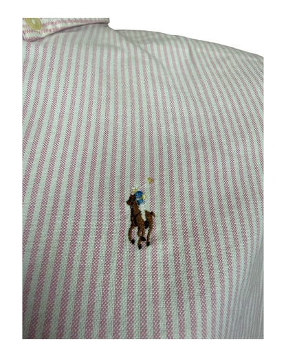 Polo Ralph Lauren Oxford Bluse rosa weiß gestreift Größe M