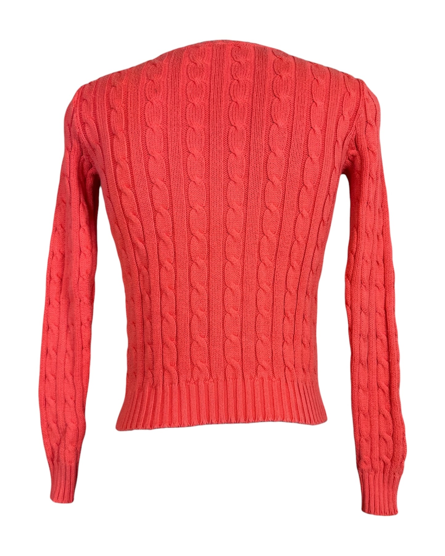 Polo Ralph Lauren Zopfmuster Pullover orange Größe M