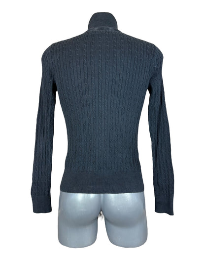 Polo Ralph Lauren Zopfmuster Strickjacke schwarz Größe S