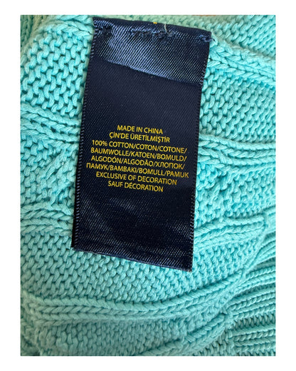 Polo Ralph Lauren Zopfmuster Pullover türkis Größe S