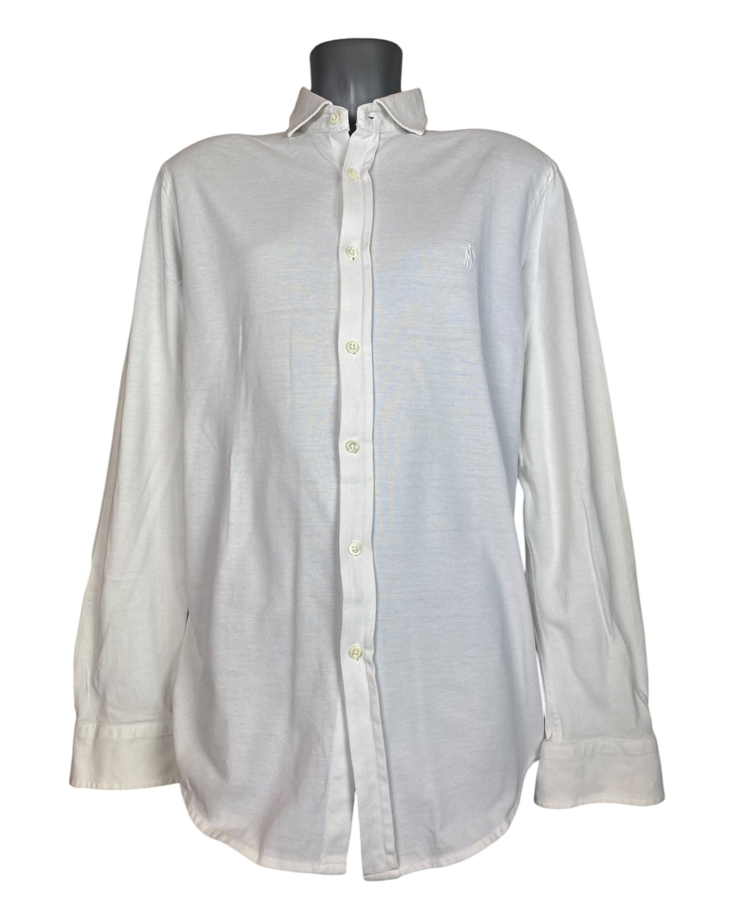 Polo Ralph Lauren Knit Oxfordhemd weiß Größe L