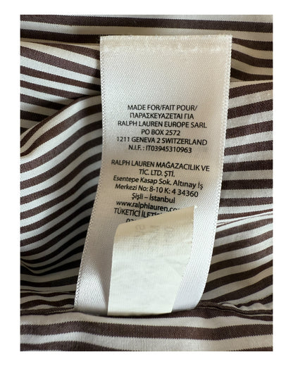 Polo Ralph Lauren Hemd braun weiß gestreift Größe M