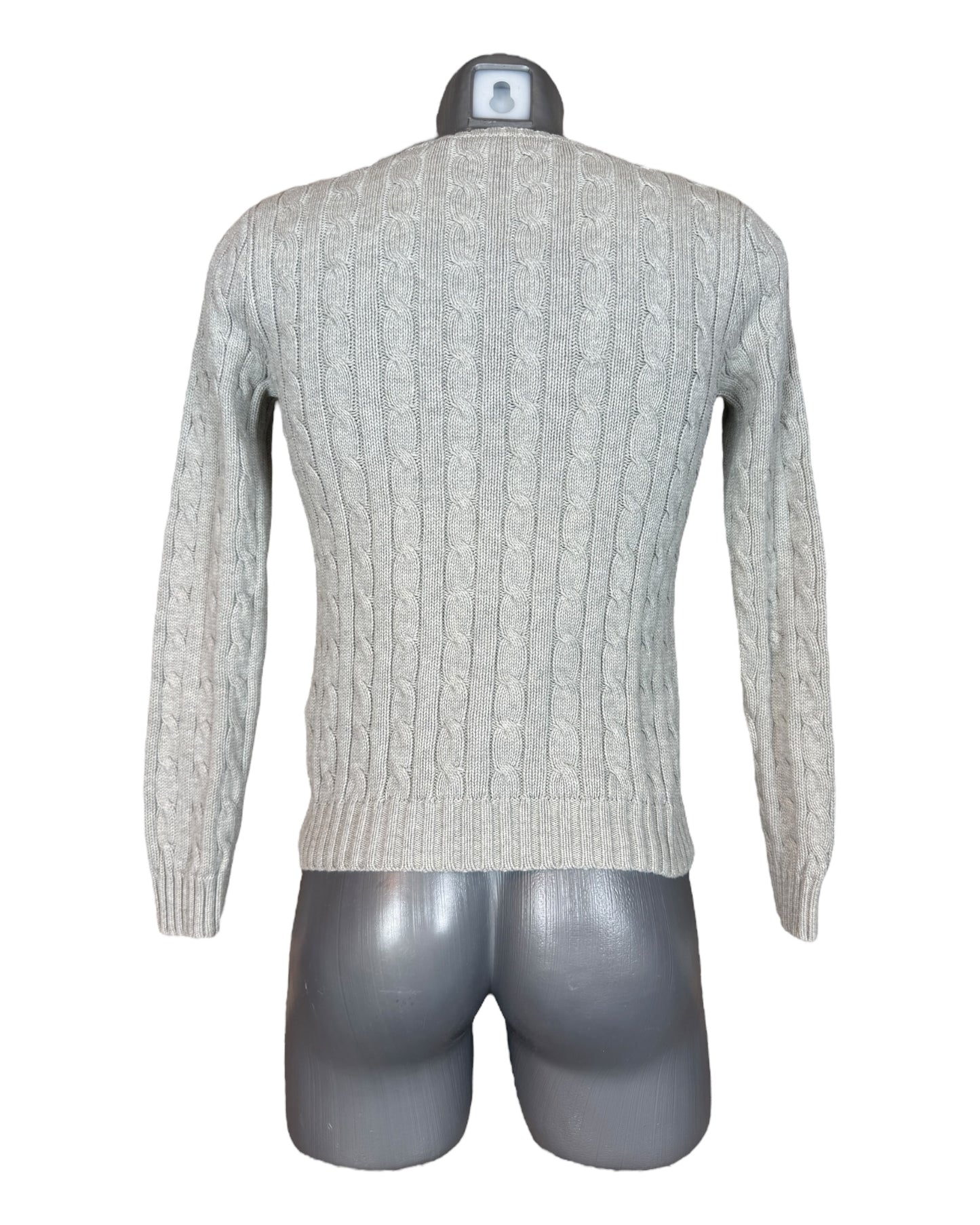 Polo Ralph Lauren Zopfmuster Pullover grau Größe M