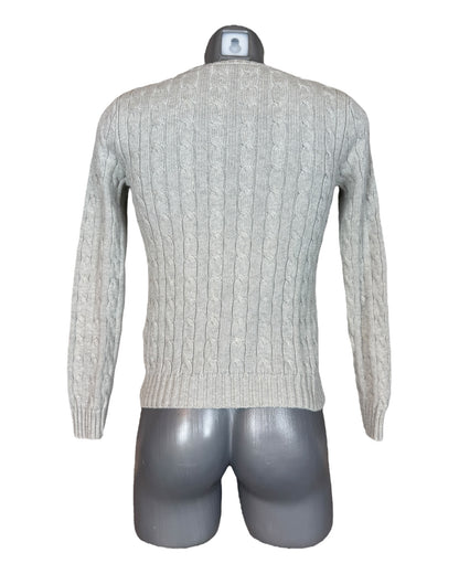 Polo Ralph Lauren Zopfmuster Pullover grau Größe M