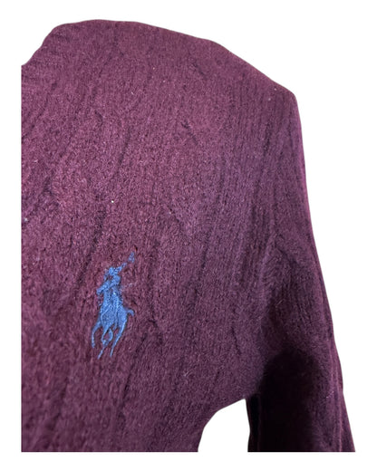 Polo Ralph Lauren Zopfmuster Pullover rot Größe L