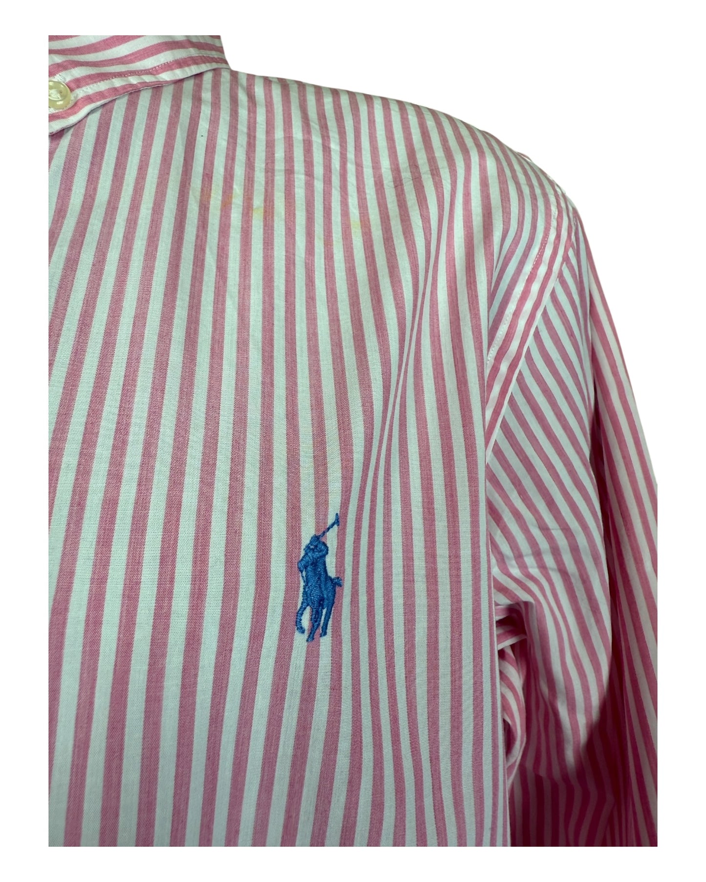 Polo Ralph Lauren Hemd rosa weiß gestreift Größe L