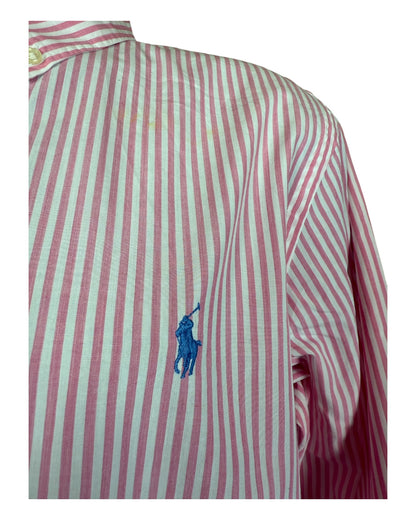 Polo Ralph Lauren Hemd rosa weiß gestreift Größe L
