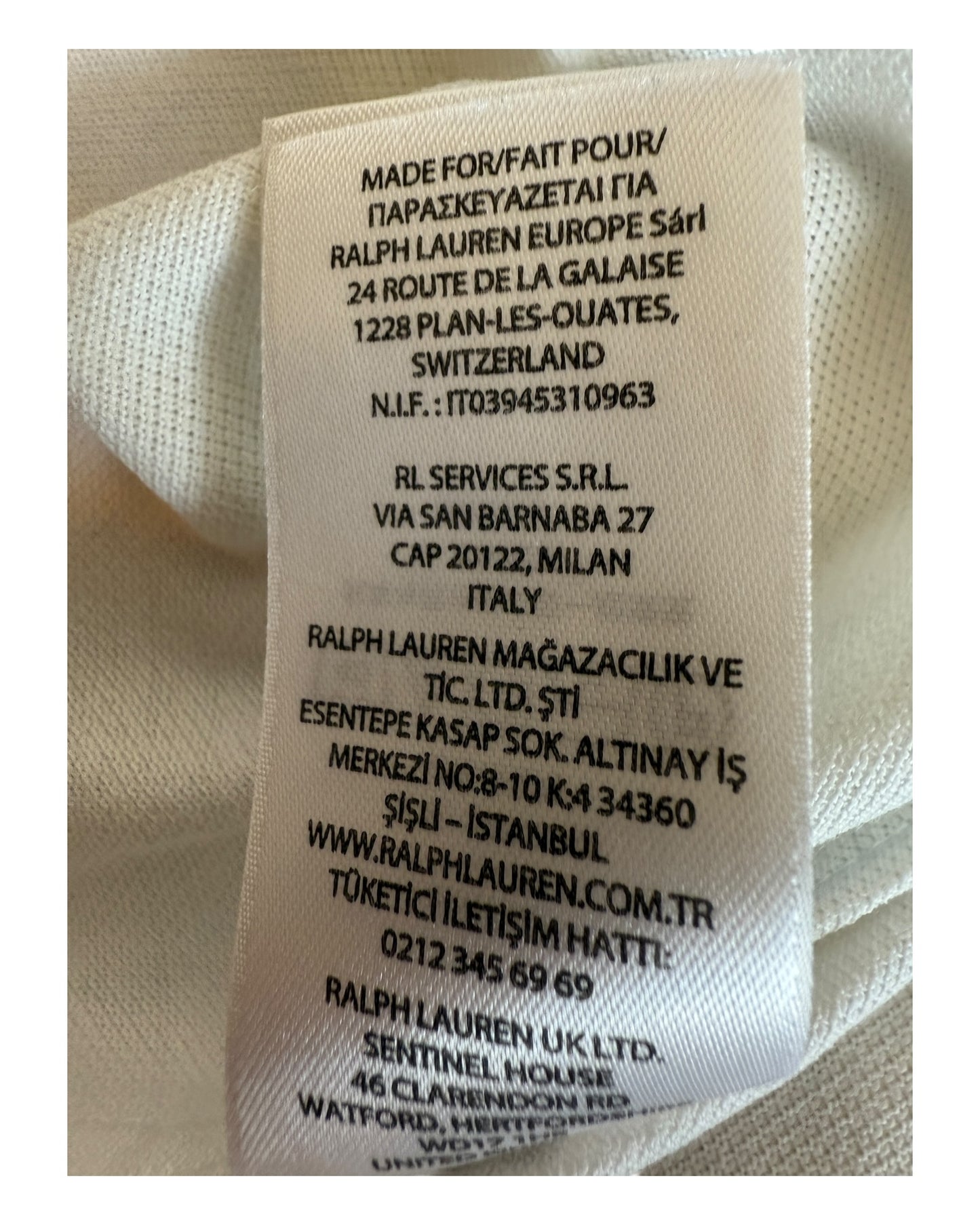 Polo Ralph Lauren Knit Oxford Bluse weiß Größe L