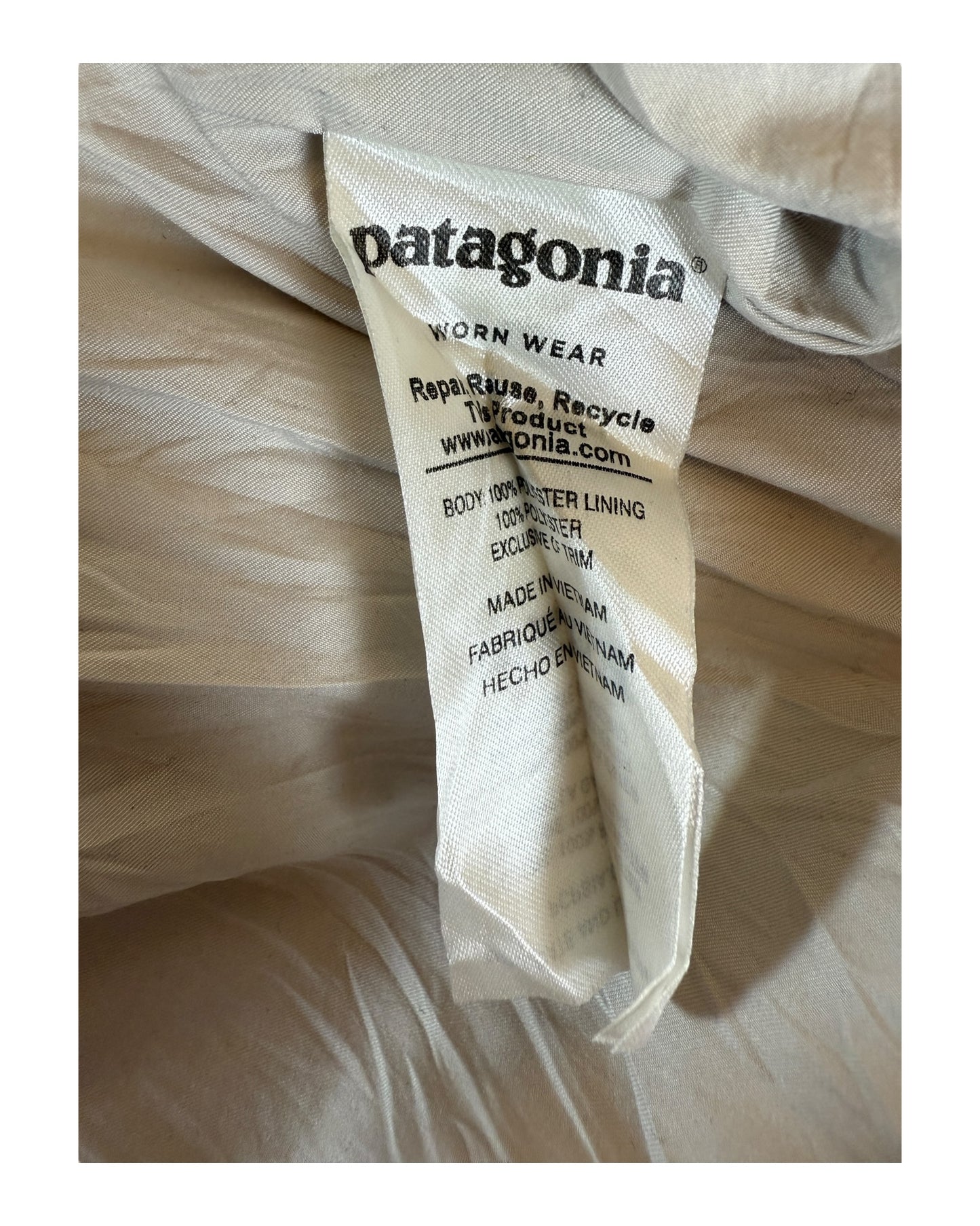 Patagonia Fleece Jacke weiß creme Größe S