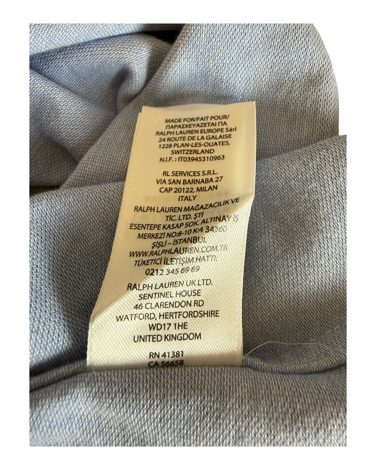 Polo Ralph Lauren Knit Oxford Bluse hellblau Größe M