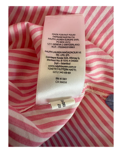 Polo Ralph Lauren Hemd rosa weiß gestreift Größe L