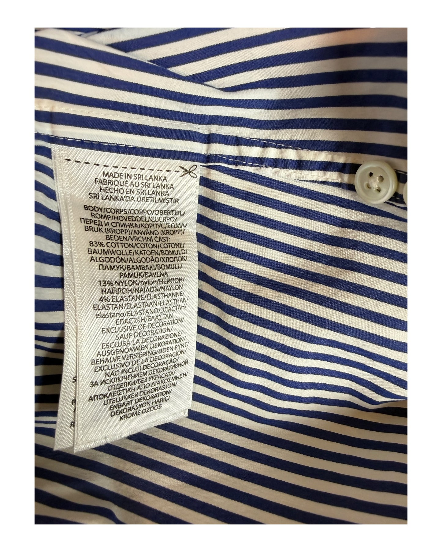 Polo Ralph Lauren Bluse blau weiß gestreift Größe S