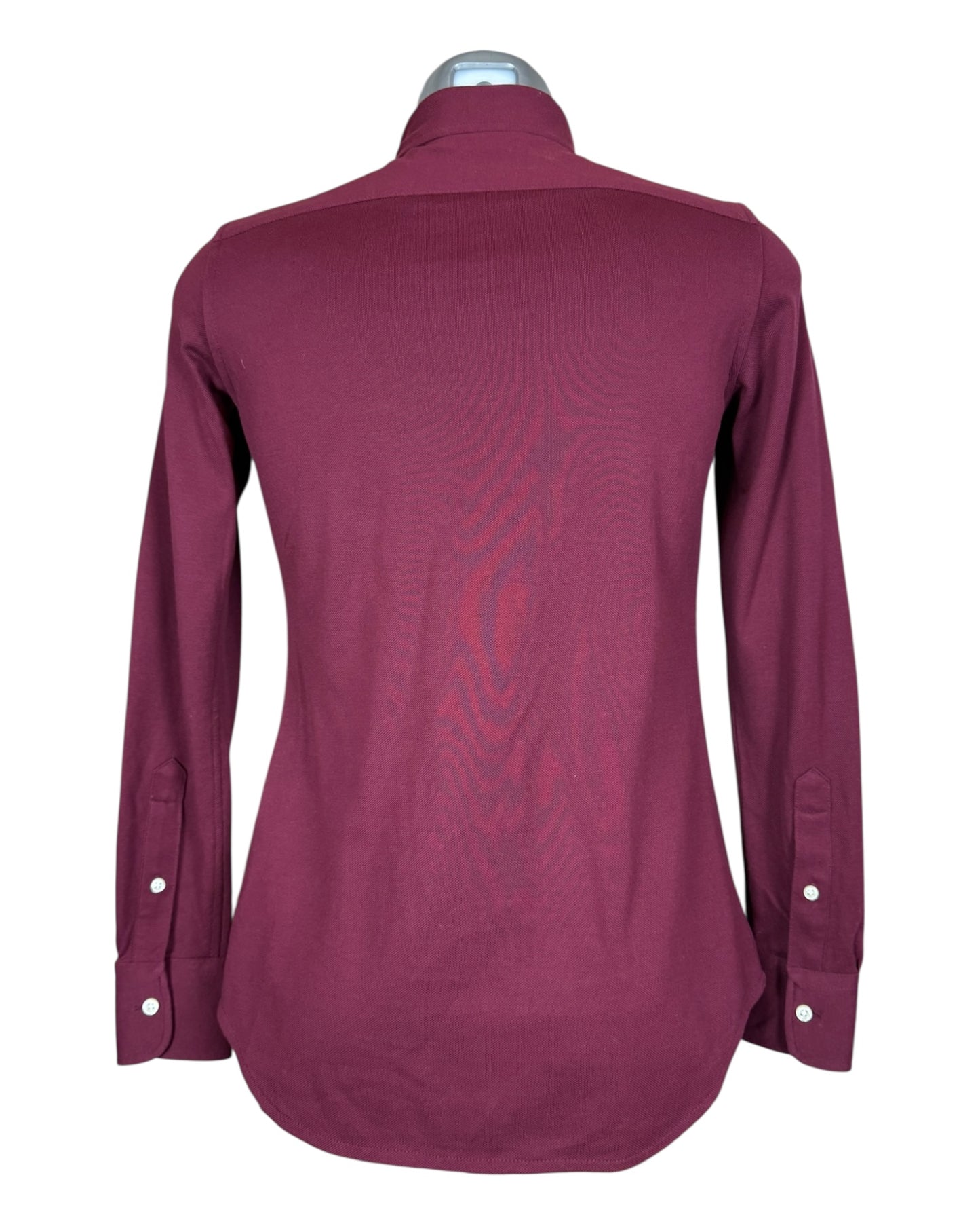 Polo Ralph Lauren Knit Oxford Bluse bordeauxrot Größe S