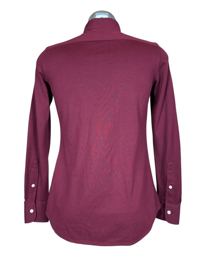 Polo Ralph Lauren Knit Oxford Bluse bordeauxrot Größe S