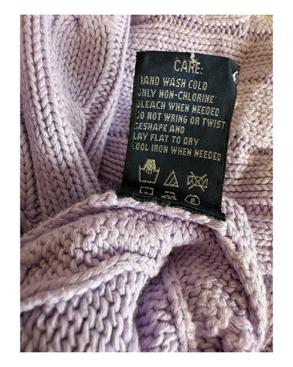 Polo Ralph Lauren Zopfmuster Pullover flieder Größe L