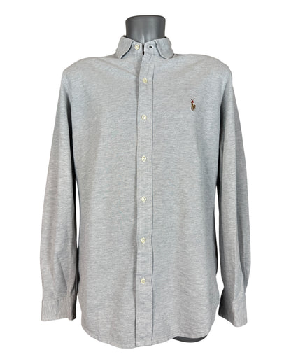 Polo Ralph Lauren Knit Oxfordhemd grau Größe L