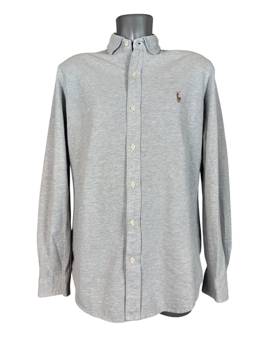 Polo Ralph Lauren Knit Oxfordhemd grau Größe L