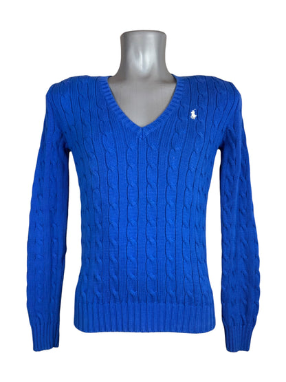 Polo Ralph Lauren Zopfmuster Pullover blau Größe M
