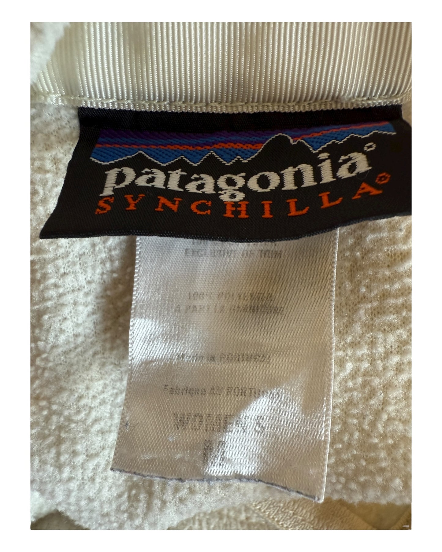 Patagonia Fleece Half Zip Pullover weiß Größe M