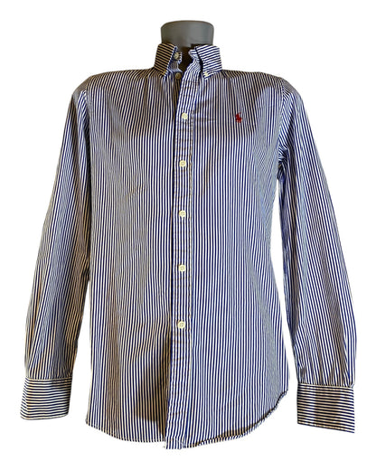 Polo Ralph Lauren Bluse blau weiß gestreift Größe M / 10