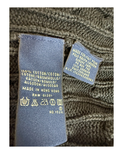 Polo Ralph Lauren Zopfmuster Pullover schwarz Größe L