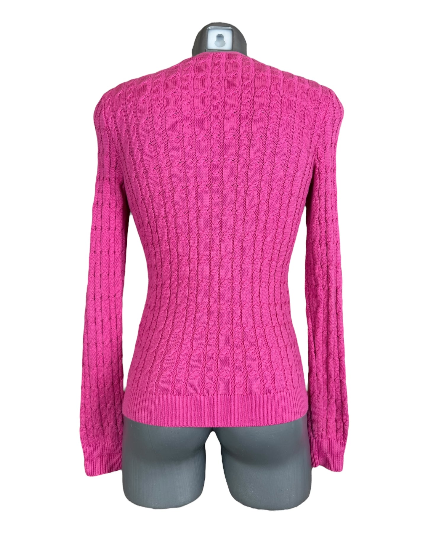 Polo Ralph Lauren Zopfmuster Cardigan pink Größe M