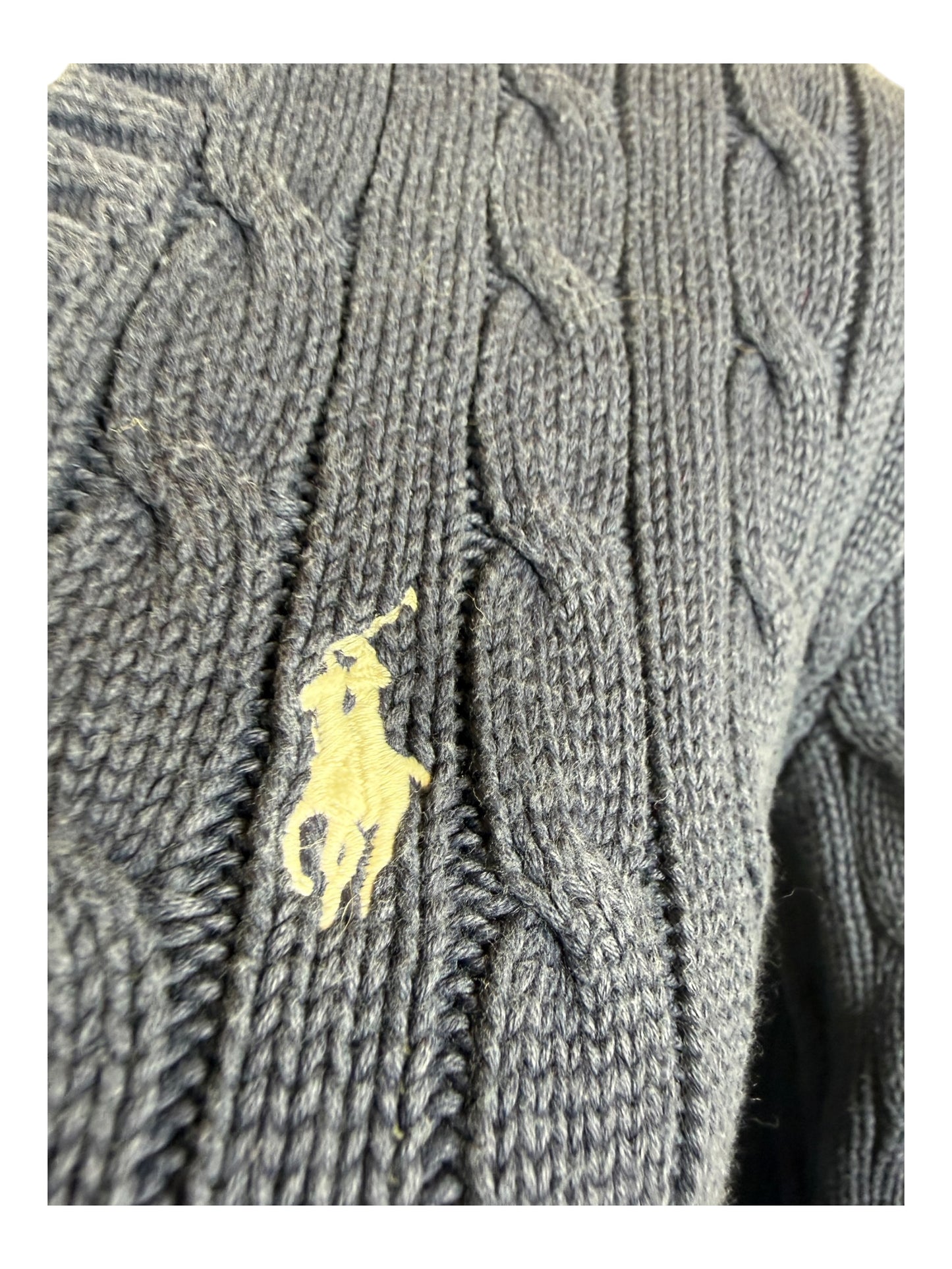 Polo Ralph Lauren Zopfmuster Pullover marineblau Größe M