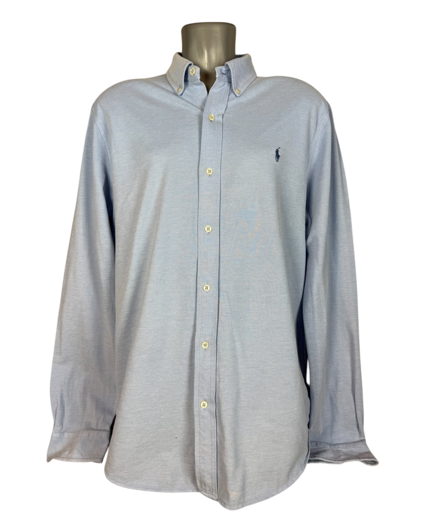 Polo Ralph Lauren Knit Oxfordhemd hellblau Größe L