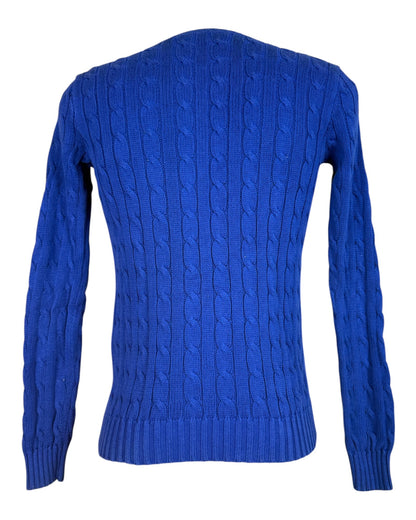 Polo Ralph Lauren Zopfmuster Pullover blau Größe S