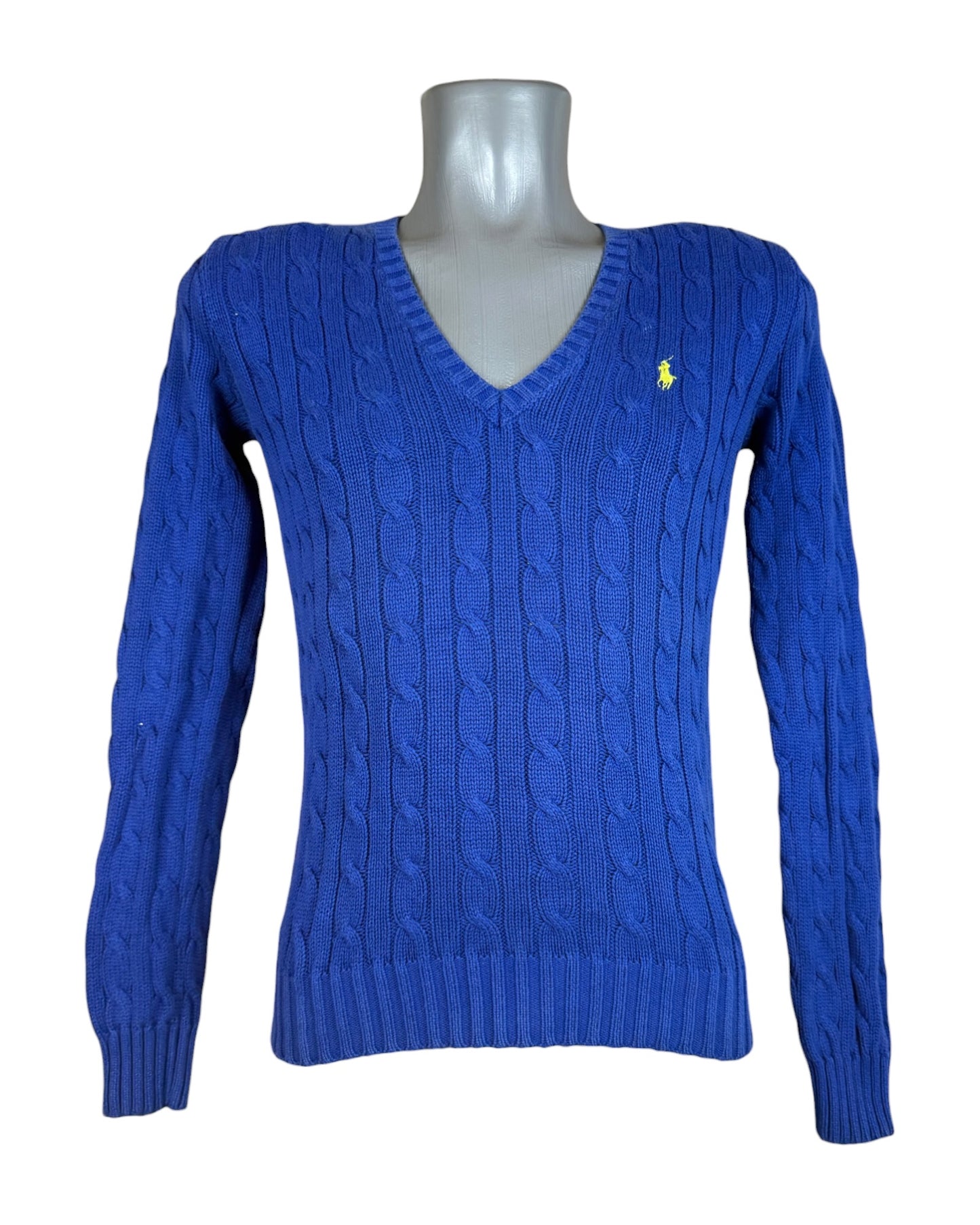 Polo Ralph Lauren Zopfmuster Pullover blau Größe S
