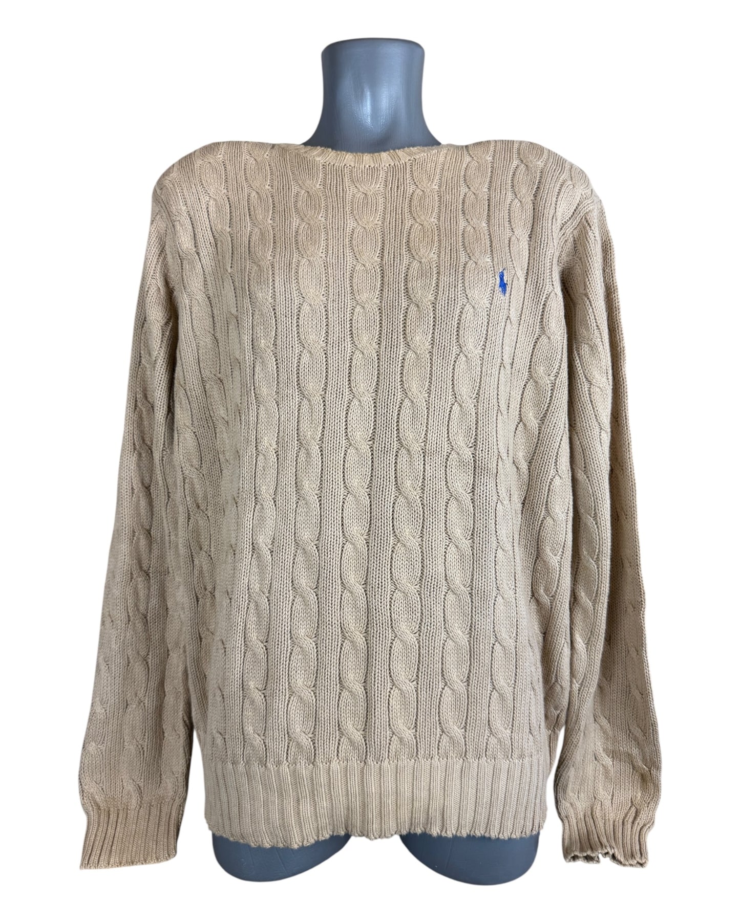 Polo by Ralph Lauren Zopfmuster Pullover beige Größe M