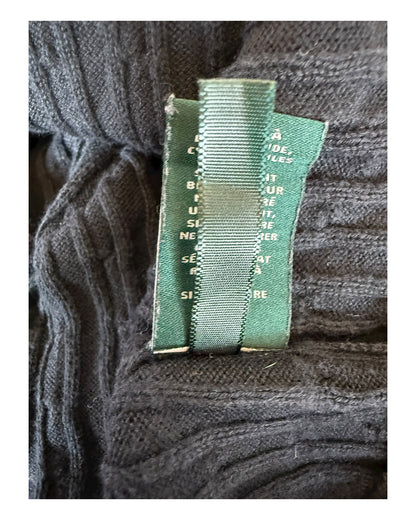 Polo Ralph Lauren Zopfmuster Strickjacke schwarz Größe S