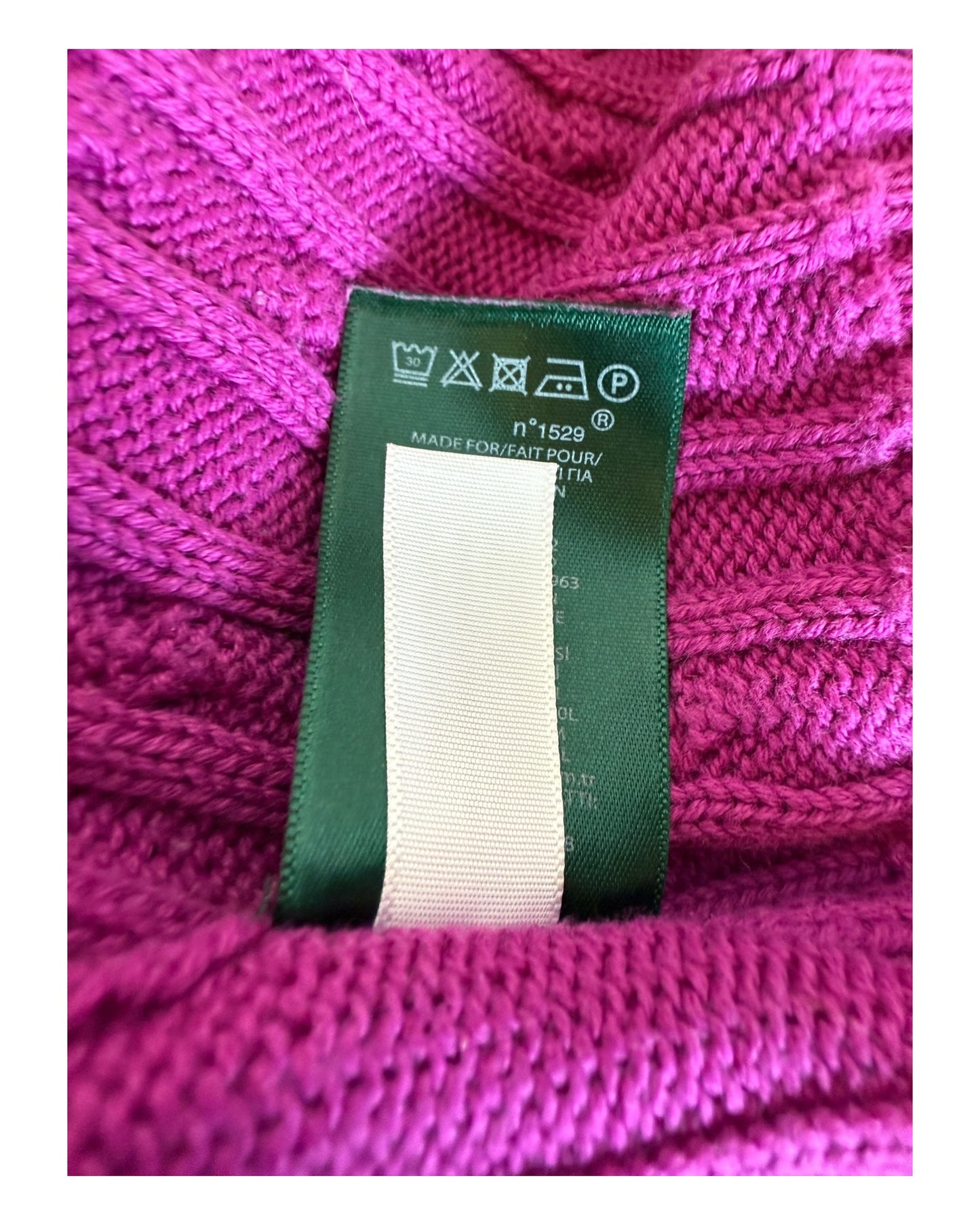 Polo Ralph Lauren Zopfmuster Pullover pink Größe S