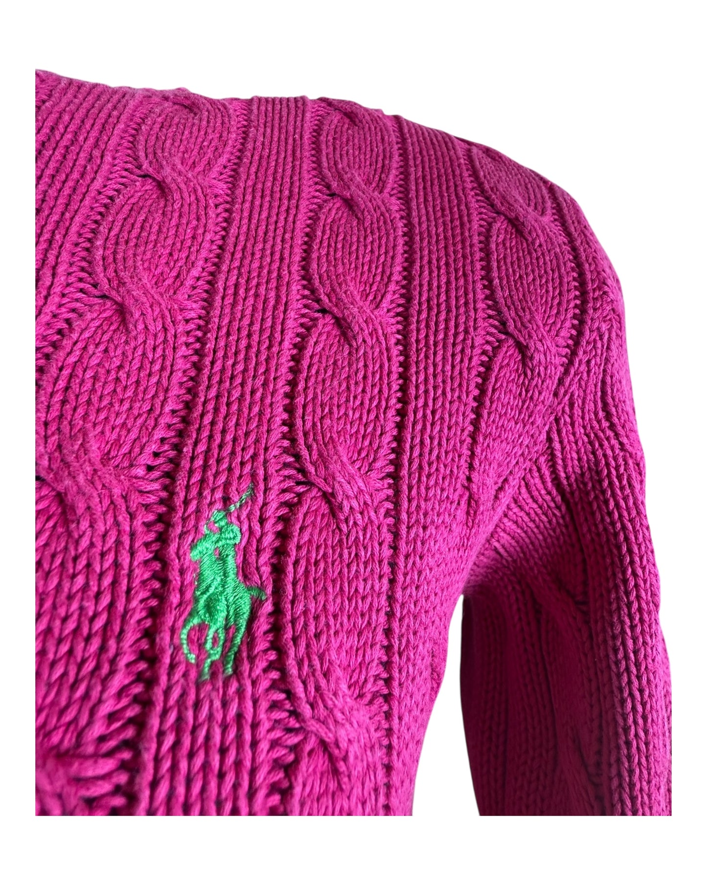 Polo Ralph Lauren Zopfmuster Pullover pink Größe S