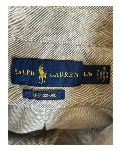 Polo Ralph Lauren Knit Oxfordhemd grau Größe L