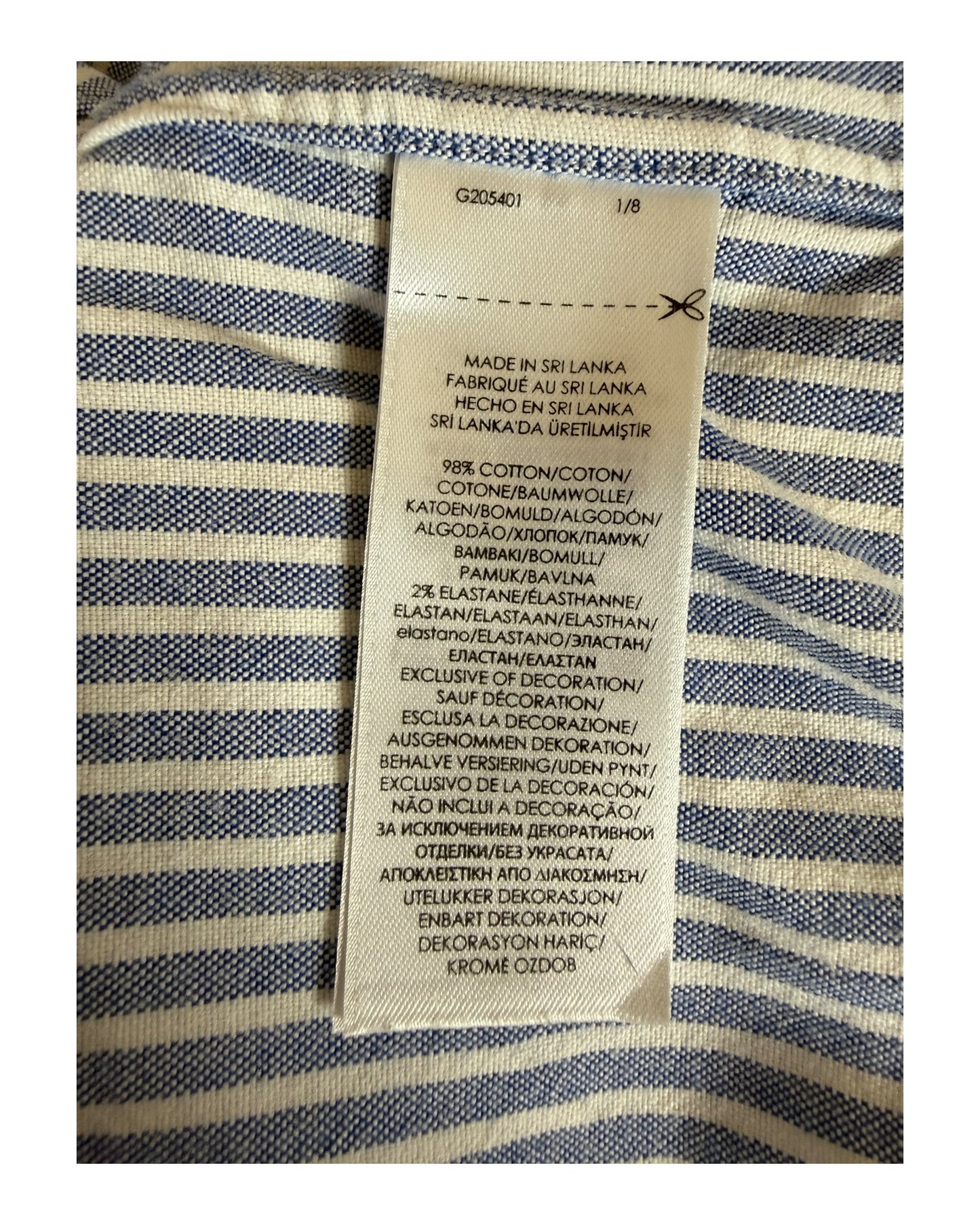 Polo Ralph Lauren Oxfordhemd hellblau weiß gestreift Größe L